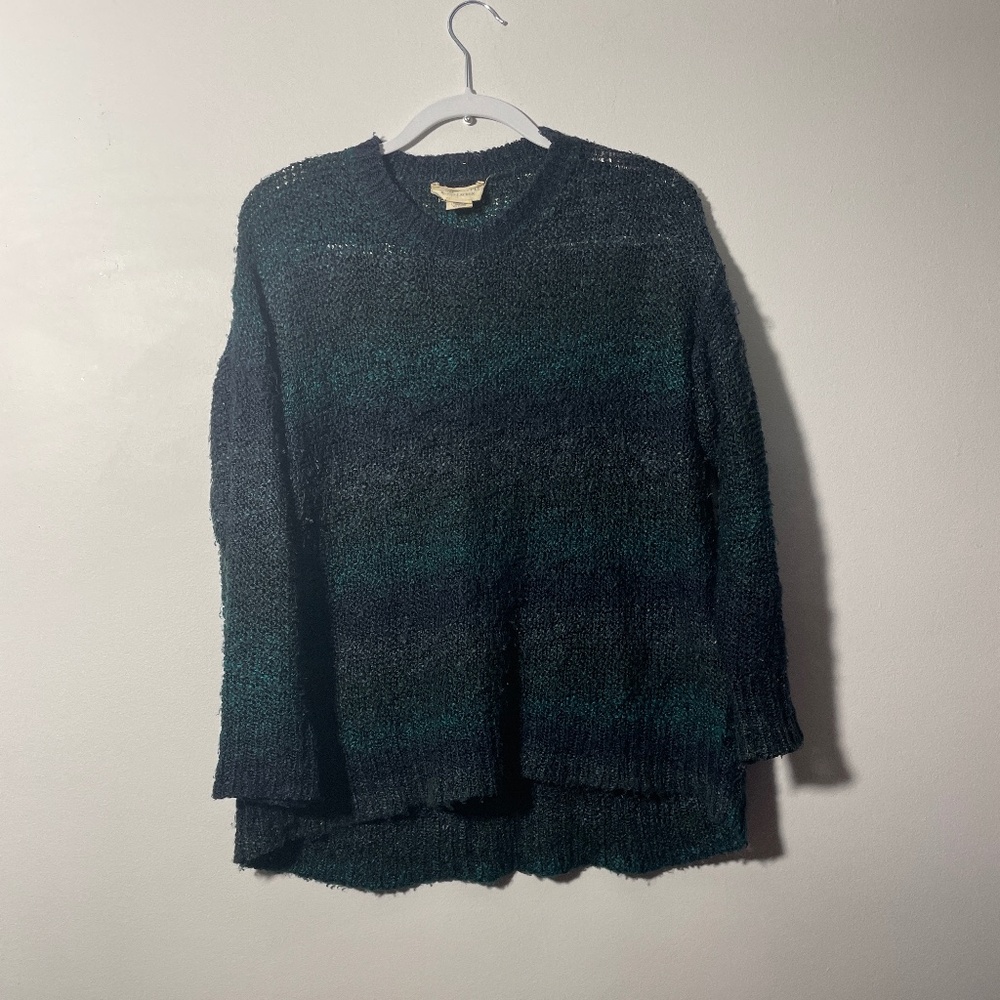 Dark green and navy sweater